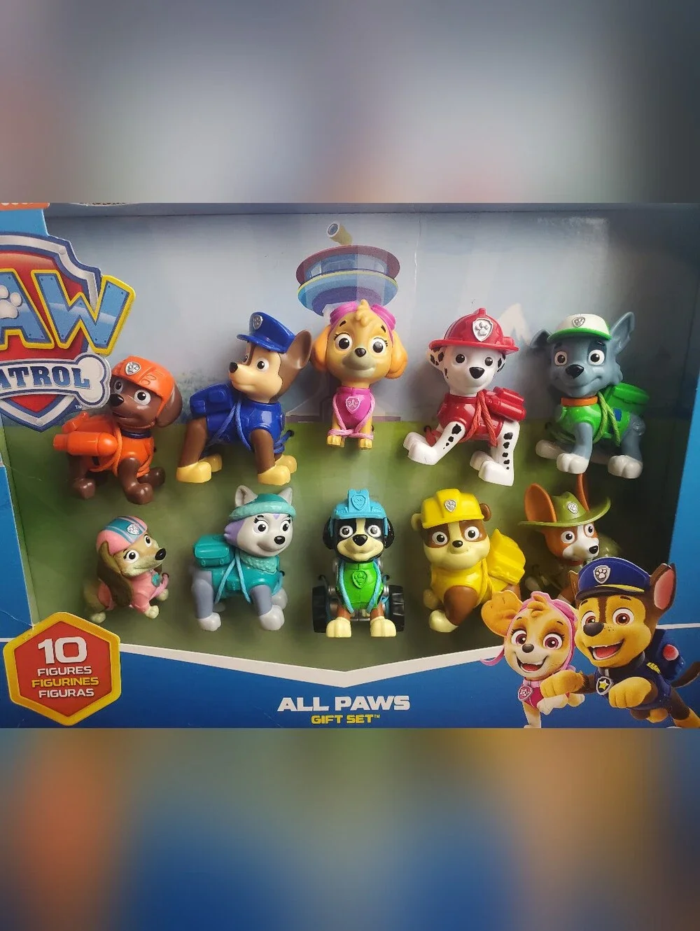 Paw Patrol All Paws Gift Set 10 Collectible Figures Chase Marshall Skye Liberty